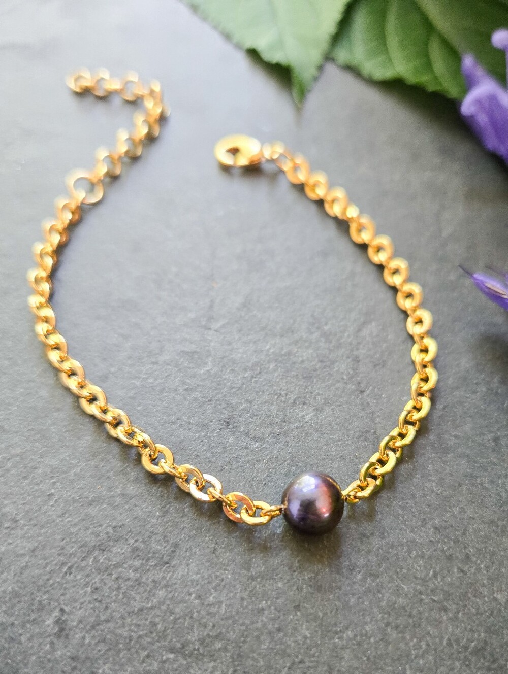 NWT Peacock Pearl 24k Gold-Plated Bracelet